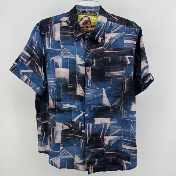 Robert Graham Other - Robert Graham Men's 2XL Rocky Island Shark Print Silk Blend Shirt Rare